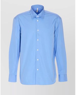 sunflower Long Sleeve Day Shirt With Button-Down Collar - Blue
