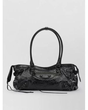 Balenciaga Le City East West Leather Tote Bag - Black
