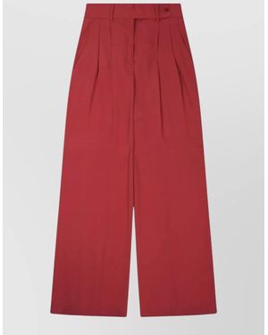 Alberta Ferretti Wide-Leg Trousers - Red