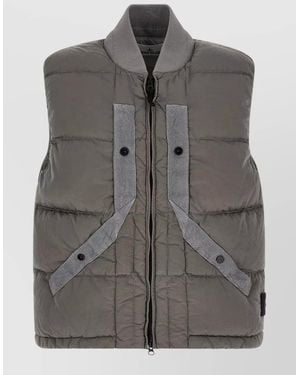 Stone Island Quilted Sleeveless Padded Gilet - Grey