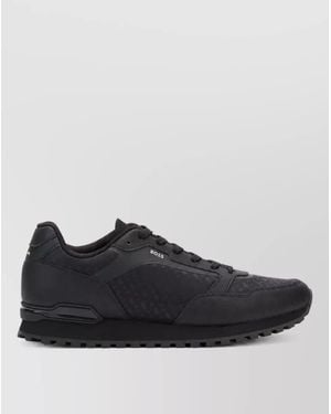 BOSS Polyester Low-Top Sneakers - Black