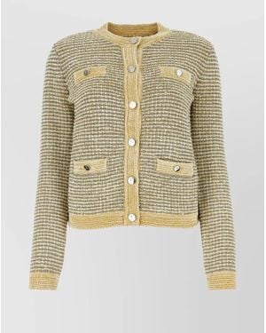 Tory Burch Regular-Fit Tweed Jacket - Metallic