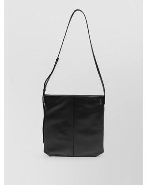 Jil Sander Leather Cross-Body Bag - Black