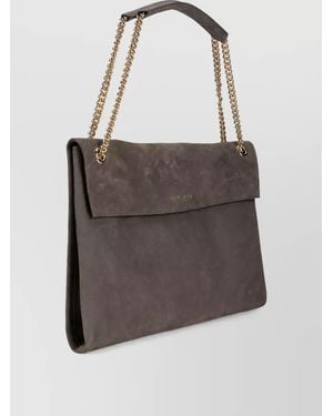 Orciani Leather Shoulder Bag - Grey
