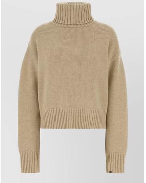 Extreme Cashmere Cashmere Jumper Dropped Shoulders Long Sleeves - Natural