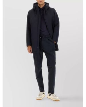 Herno Long Hooded Parka - Blue