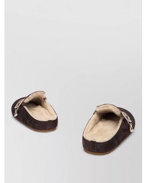 Burberry Leather Mules - Metallic