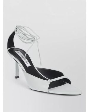 Victoria Beckham Eliza 75Mm Stiletto Sandal Ankle Lace - White
