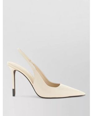 Brunello Cucinelli Monile Slingback Court Shoes Pointed Toe Stiletto - Natural