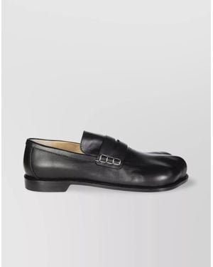 JW Anderson Loafer Double Strap Leather Sole - Black