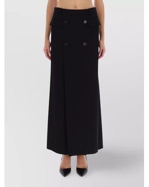 Balenciaga Long High-Rise Skirt - Black