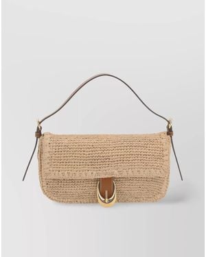 STAUD Raffia Shoulder Bag - Natural