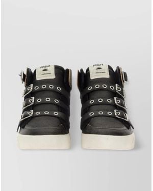 Ash Star High-Top Rubber Sole Sneaker - Black