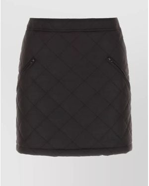 Burberry Quilted Cotton Mini Skirt - Black