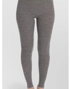Dolce & Gabbana Cashmere Ribbed Leggings - Grey