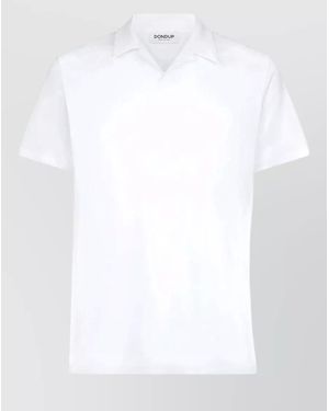 Dondup Polo Shirt Short Sleeves Side Slits - White