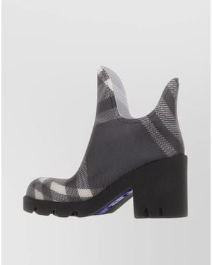 Burberry Rubber Printed Ankle Boots - Grey