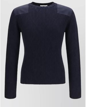 Fendi Ribbed Wool Sweater - Blue