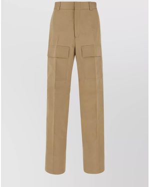 Gucci Cotton Straight-Leg Pants - Natural