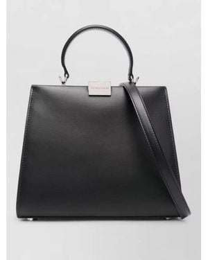 ARMARIUM Anna Small Calf Leather Tote Bag - Black