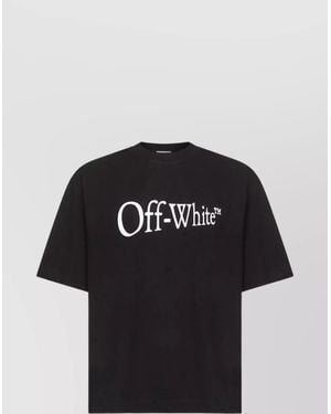 Off-White c/o Virgil Abloh Graphic Print Crew Neck Short Sleeve Top - Black