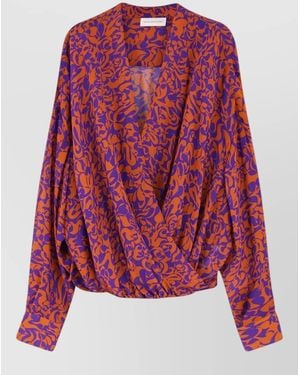 Dries Van Noten Camiel Cotton Shirt Print Detail - Red