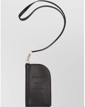 Rick Owens Metal Hardware Leather Strap Wallet - White