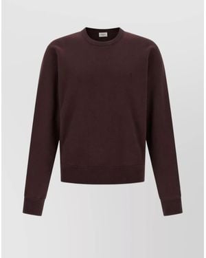 Saint Laurent 'Cassandre' Crew Neck Sweatshirt - Purple