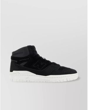 Junya Watanabe Suede Bb650 Trainers With Raised N Motif - Black