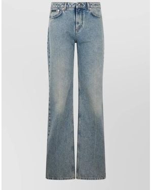 Dolce & Gabbana High Rise Flared Wide Leg Denim - Blue