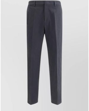 Jil Sander Cotton Straight-Leg Trousers - Blue