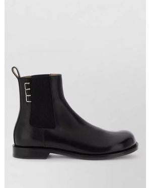 JW Anderson Leather Chelsea Loafer Ankle Boots - Black