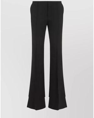 Chloé Virgin Wool Low-Rise Flared Pants - Black