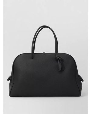 Jacquemus Grand Turismo Leather Bowling Shoulder Bag - Black