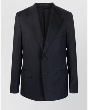 Lanvin Wool Button-Fastening Blazer Dart Detailing - Blue