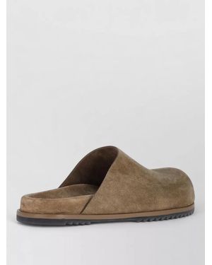Rick Owens Leather Slippers - Brown