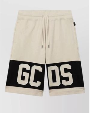 Gcds Band Logo Sweatshorts Contrast Panel Waistband - Multicolour