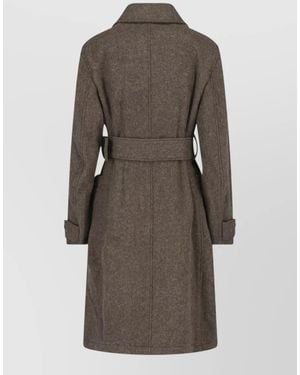 Lemaire Single Breasted Coat - Brown