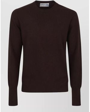 Ballantyne Cashmere Ribbed Crew-Neck Jumper - Black