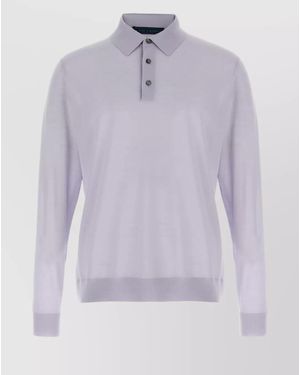Kiton Wool Polo Shirt - Purple