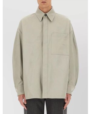 Bottega Veneta Cotton Twill Oversized Shirt - Natural