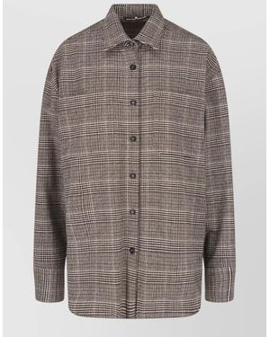 Ermanno Scervino Virgin Wool Fitted Jacket - Brown