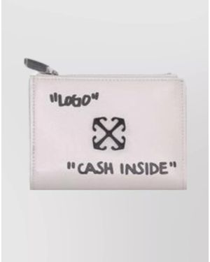 Off-White c/o Virgil Abloh Leather Zip-Around Bifold Purse - Pink