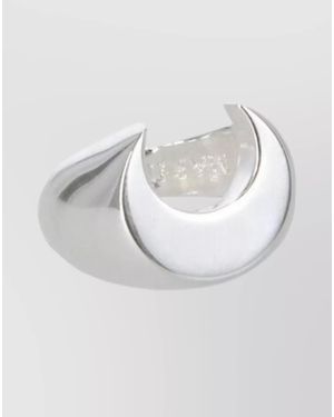 Marine Serre Brass Moon Ring - Metallic