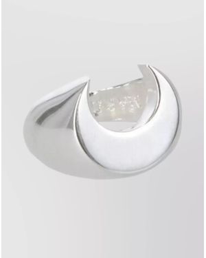 Marine Serre Brass Moon Ring - Metallic