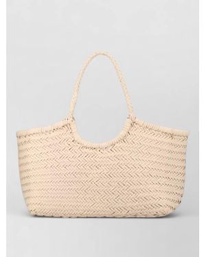Dragon Diffusion Beach Bag Dual Handles Woven Design - Natural