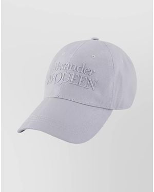 McQueen Cotton Logo Cap - White