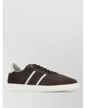 Ferragamo Suede And Leather Low-Top Trainers - Multicolour