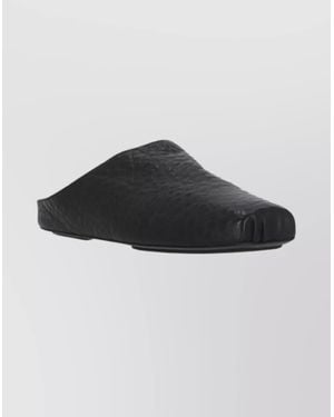 Uma Wang Leather Flat Sandals - Black