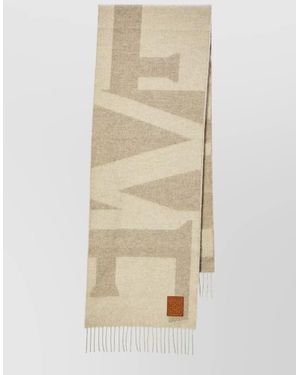 Loewe Cashmere Scarf - Natural
